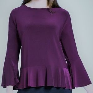 SYMPLI Nu Peplum Top Purple
